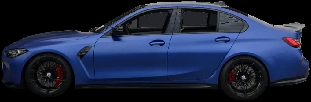 BMW M3 Competition bleu mat